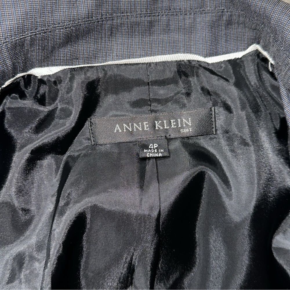 Anne Klein 4P Gray Wool Blend Proffesional Blazer Pant Suit - Picture 12 of 16